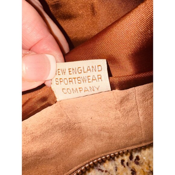 Vintage Leather by New England Classic Money Camel Leather Bomber Moto Jacket M - Picture 9 of 13